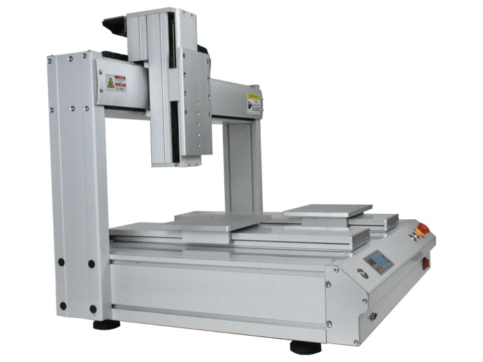 Double guide rail dispensing machine